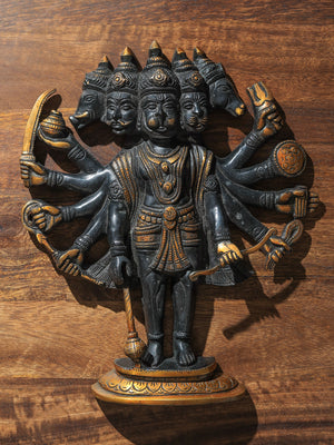 Panchmukhi Hanuman Brass Wall Hanging