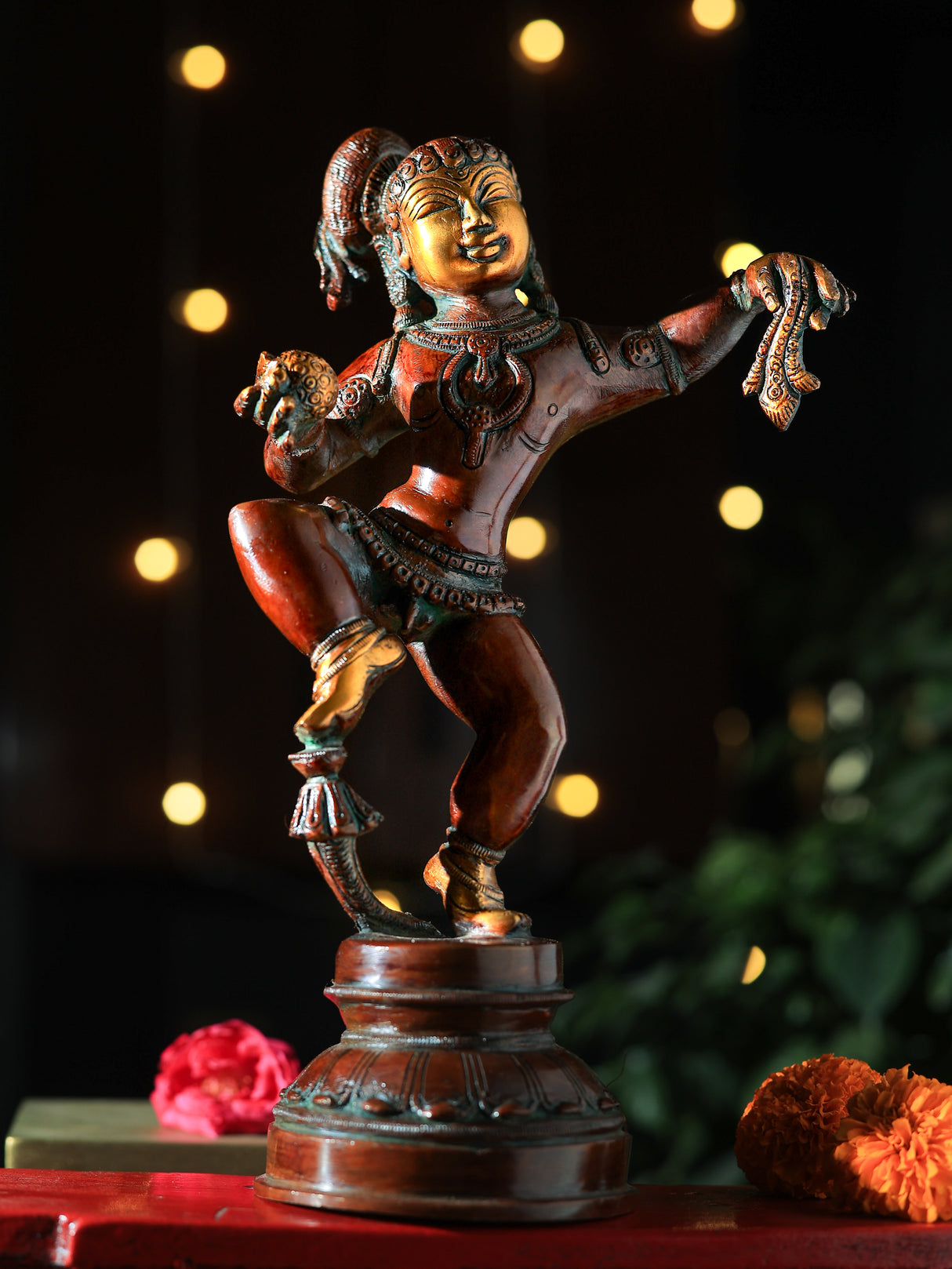 Bal Krishna Dancing Brass Statue
