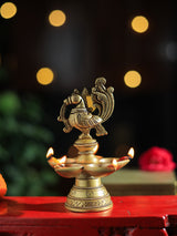 Peacock/Mayur Brass Lamp
