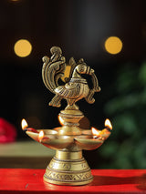 Peacock/Mayur Brass Lamp