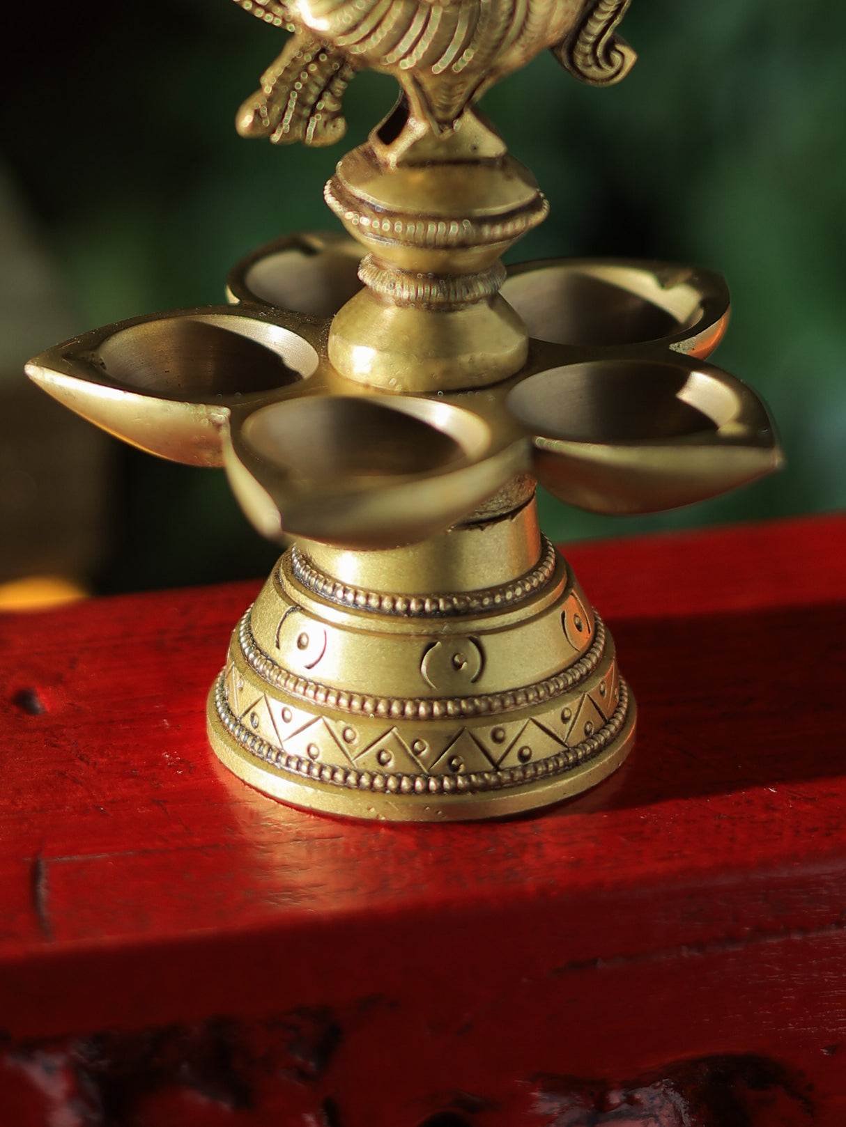 Peacock/Mayur Brass Lamp