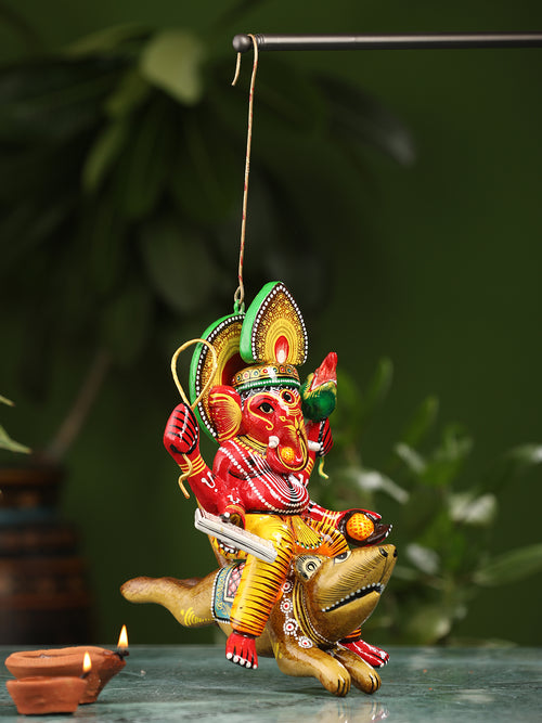 Hanging Ganesha on Mushak