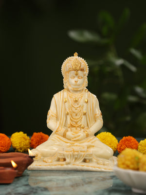 Marble Meditation Hanuman ji statue