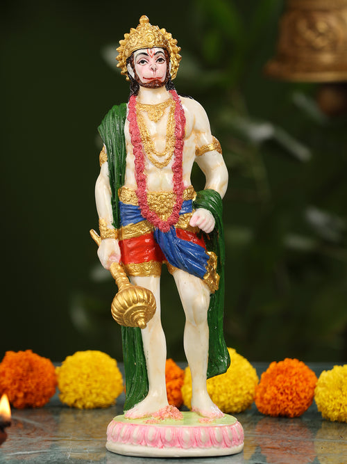 Marble Standing Hanuman ji Statue