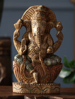 Wooden Whisper - Ganesha Carved Antique Finish