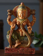 Wooden Whisper - Lakshmi Hand-Carved Statue