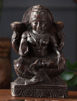 Wooden Whisper - Lakshmi Hand-Carved Statue