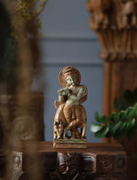 Wooden Whisper - Krishna Carved Rustic Finish
