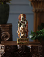 Wooden Whisper - Krishna Carved Rustic Finish