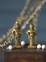 Brass Superfine Miniature Lord Vishnu Lakshmi