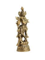 Brass Krishna Idol playing flute