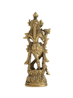 Brass Krishna Idol playing flute