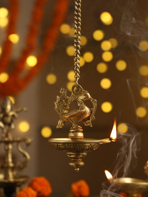 Peacock Hanging Diya