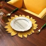 Yellow and Brown handbeaded placemat