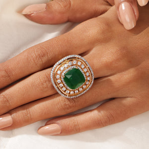 Elina Emerald Green Ring