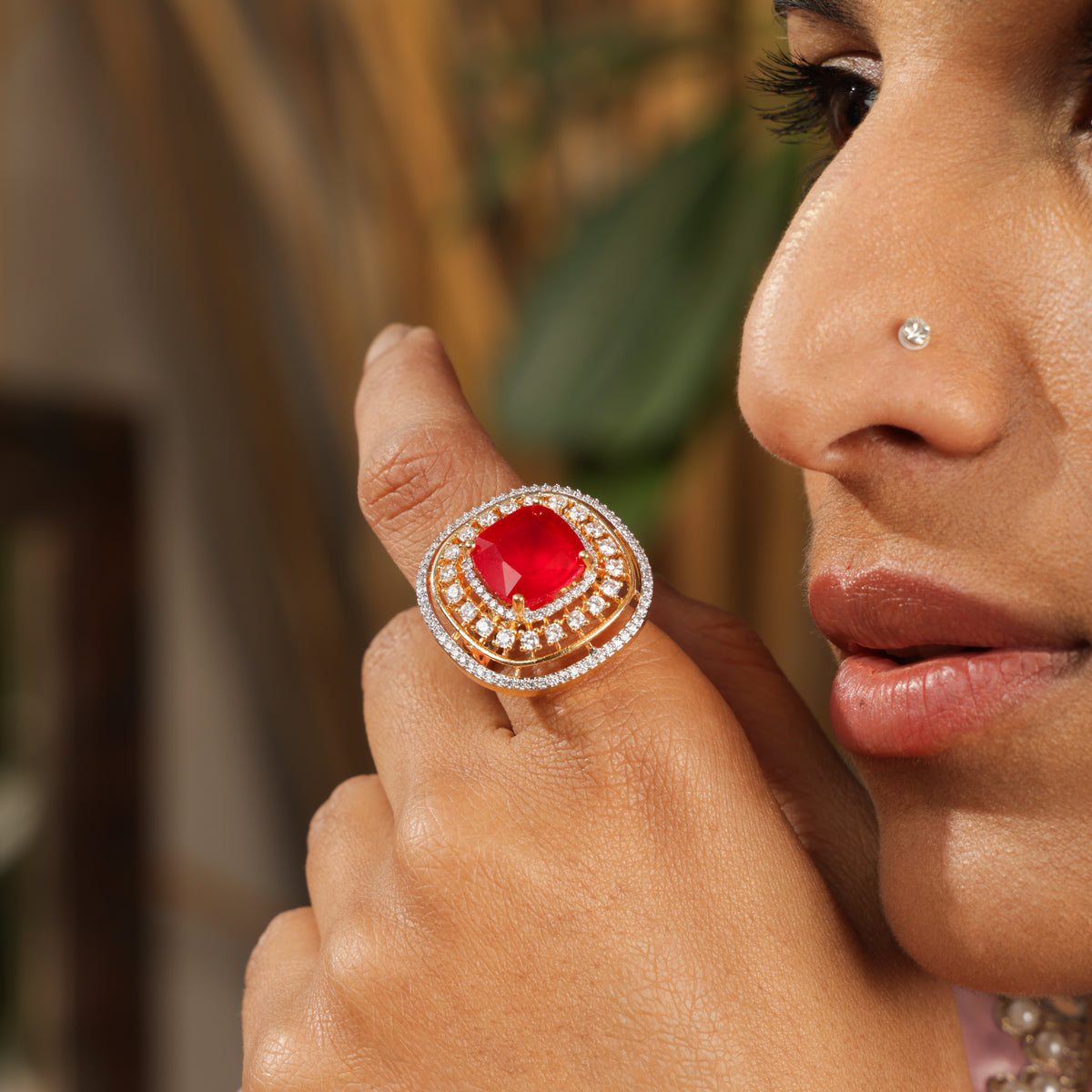ElinaEmerald Red Ring – Revive Home