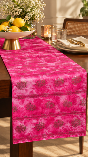 Zari Gul Pink Table Runner