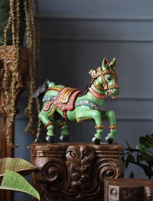 Wooden Whisper - Horse Carved And Hand-Painted