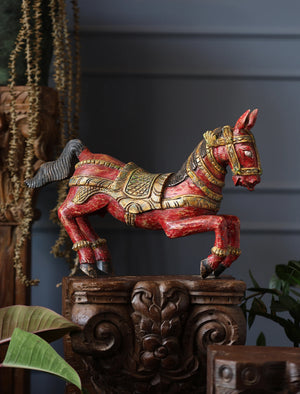 Wooden Whisper - Horse Carved And Hand-Painted