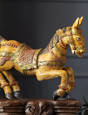 Wooden Whisper - Horse Carved And Hand-Painted