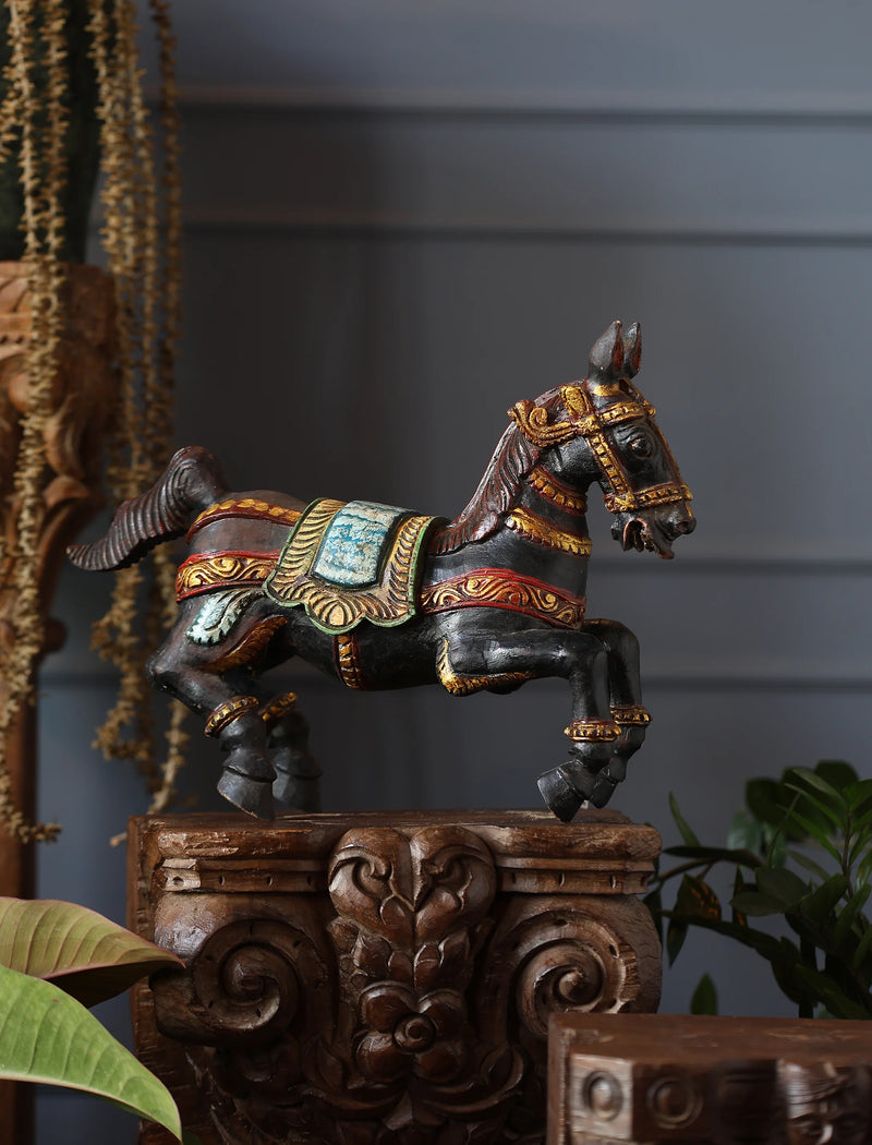 Wooden Whisper - Horse Carved And Hand-Painted