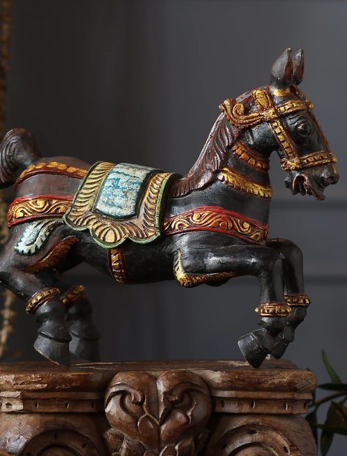 Wooden Whisper - Horse Carved And Hand-Painted