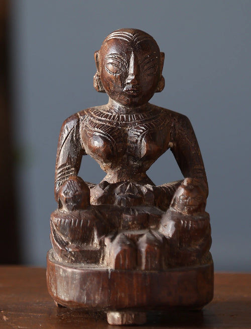 Wooden Whisper - Wooden Antique Sculpture In Teak