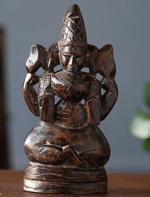 Wooden Whisper - Laxmi Wooden Sculpture In Teak