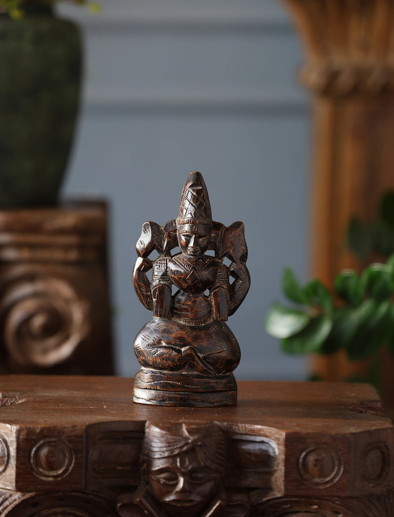 Wooden Whisper - Laxmi Wooden Sculpture In Teak