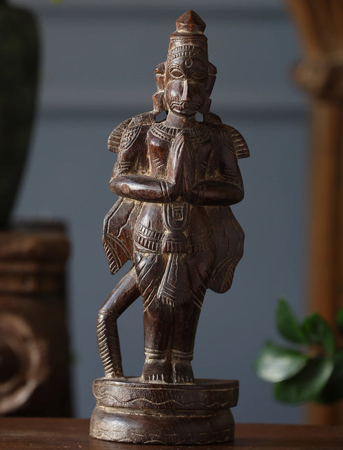 Wooden Whisper - Hanuman Wooden Sculpture In Teak