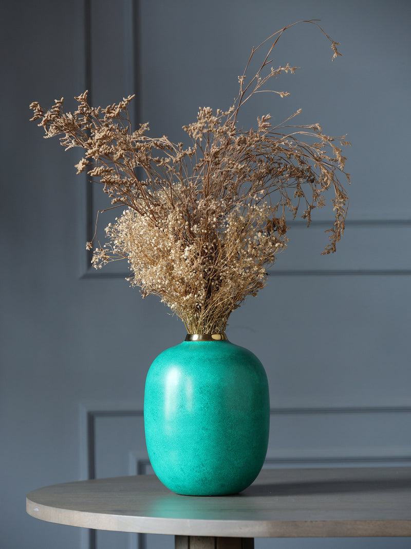 Patina Gold Finish Flower Vase