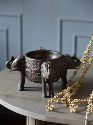 Mango Wood Elephant Bowl