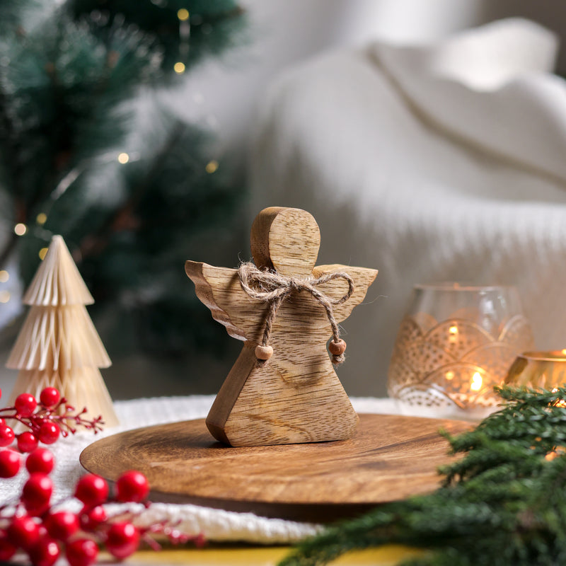 Wooden Angel Christmas Decor