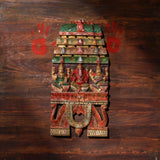Ganesha & Laxmi Carved Kavadi in Vintage Rustic Finish