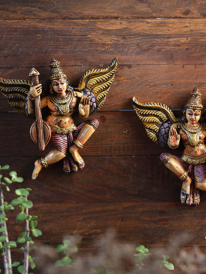 Wooden GODDESS- Gandharvas