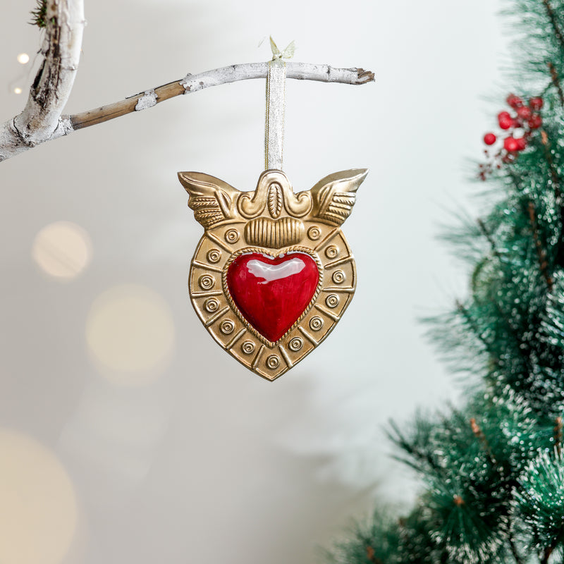 Heart medallion ornament