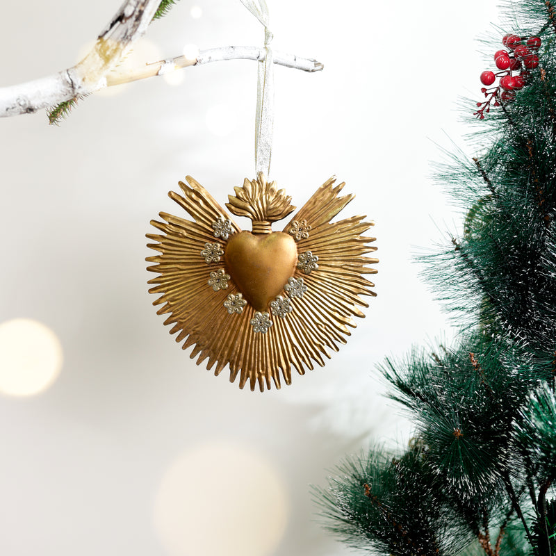 Heart medallion ornament