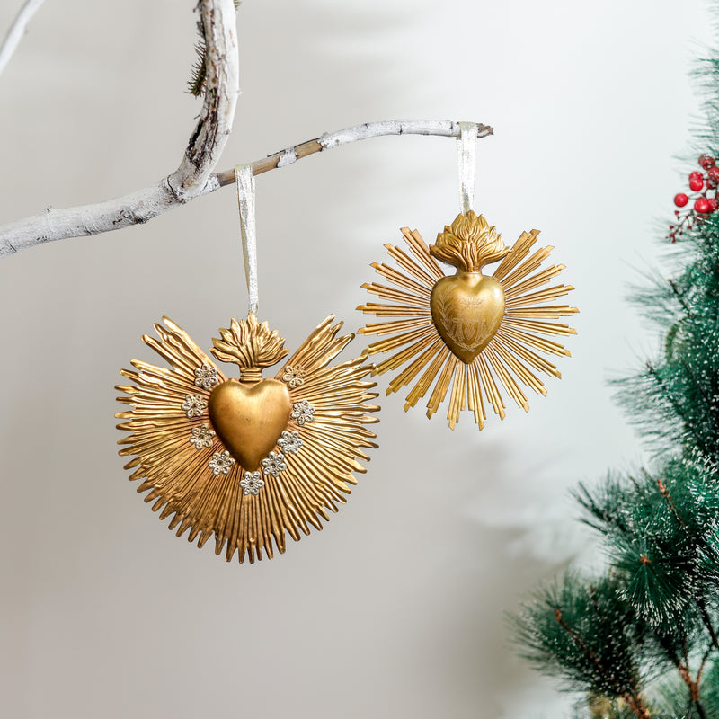 Heart medallion ornament