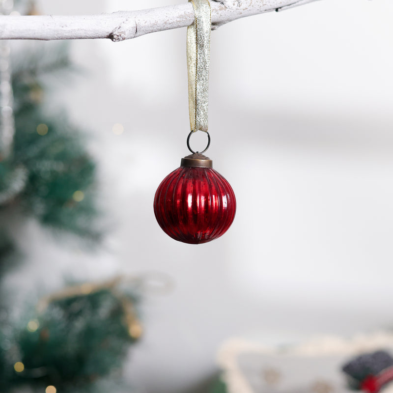 Christmas Glass Décor Red