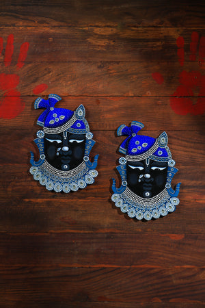 Painted Wooden Shrinath Ji Cutout