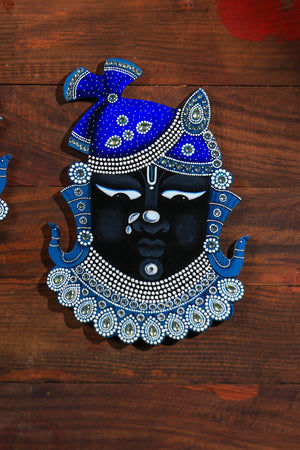 Painted Wooden Shrinath Ji Cutout