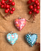 2 Hearts set  Hanging Ornaments (Any 2 colours)