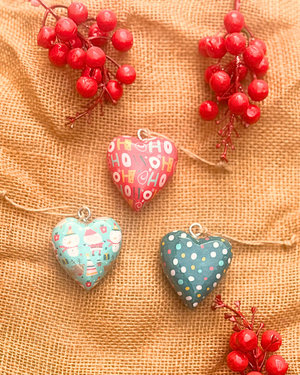 3 Hearts set  Hanging Ornaments