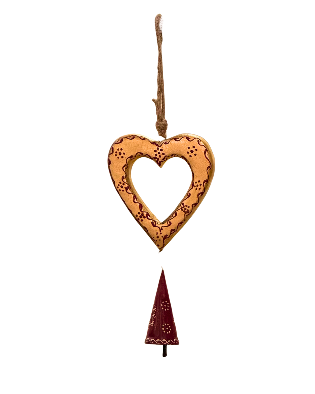 Golden Heart Festive Pendant