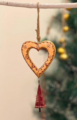 Golden Heart Festive Pendant