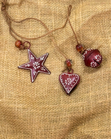 Rustic Charm Hanging Trio – Star, Heart & Bell