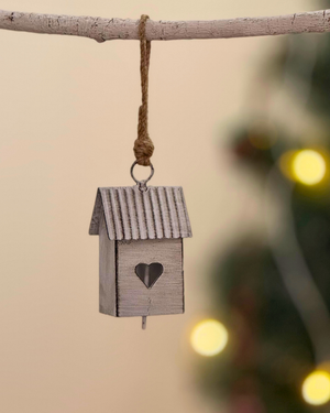 Mini Hanging Heart House Ornament