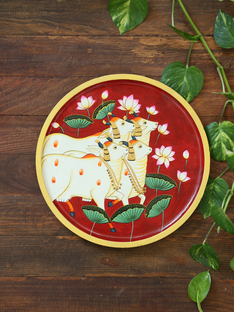 Wooden Wall Plates - Sacred Cow
