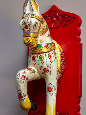 White Painted Wall Horse