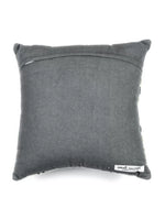 Cushion Cover - Rich Linen look Cotton Slub With Crewel Embroidery